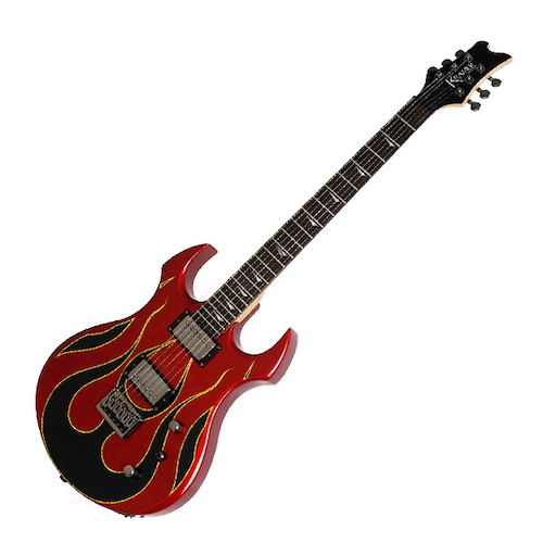 Guitarra Electrica Pariah Roja y Negra KRAMER LLAMAS