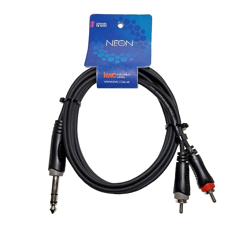 Cable 2 Rca A 1 Plug Stereo 6 M KWC 9019 NEON