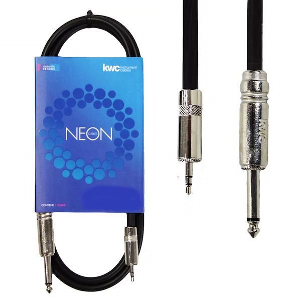 Cable Miniplug Stereo  A Plug Mono 1.5 M KWC 137 NEON