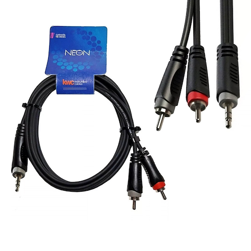 Cable 2 Rca  a Miniplug Stereo 6 M KWC 9002 NEON