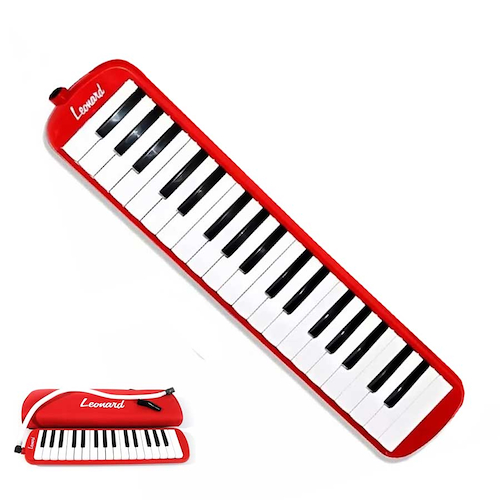 Melodica 37 Notas Rojo Con Funda LEONARD M37ARD