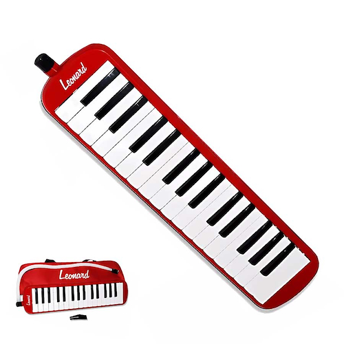 Melodica 32 Notas Rojo Con Funda LEONARD M32ARD