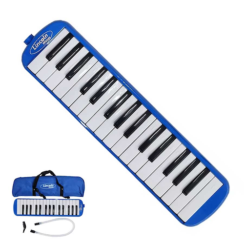 Melodica 32 Notas Azul Con Funda LINCOLN ME32S-SB-BL