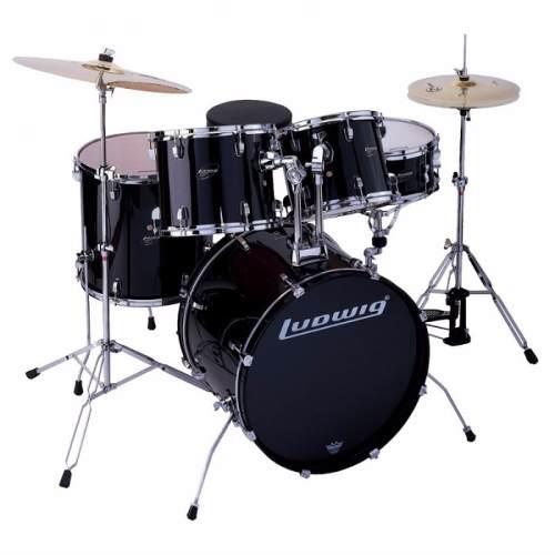 Bateria Accent Drive 5 Cuerpos. C/Fierros Black LUDWIG LC1751DIR