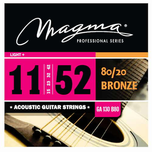 Encordado Guitarra Acustica Bronce . 011,015,023,032,042,052 MAGMA GA130B80