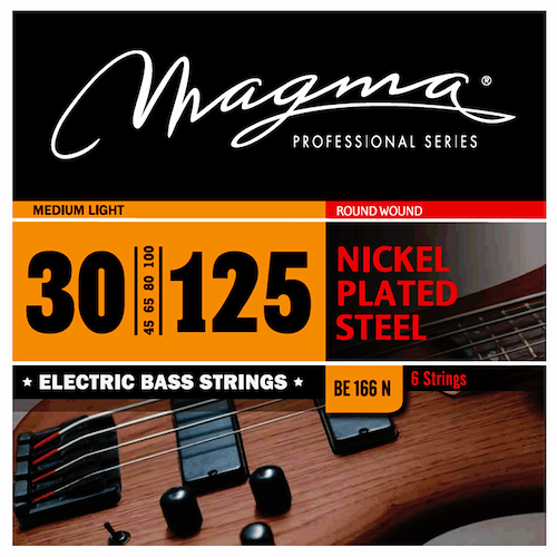Encordado Bajo 6 Cuerdas Nickel 030 045 065 080 100 125 MAGMA BE166N