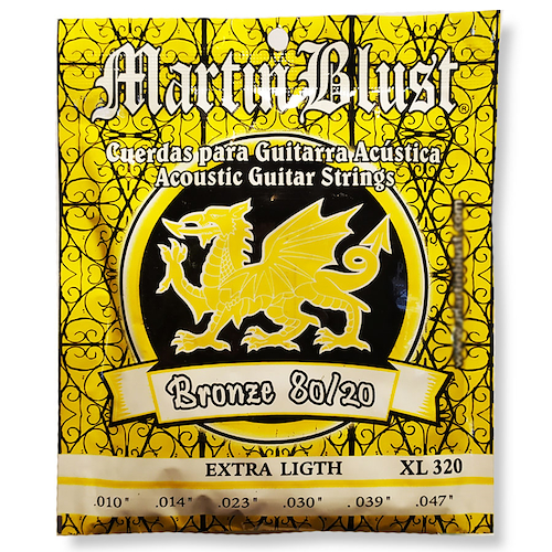 Encordado Guitarra Acustica Extra Light 80/20 *** MARTIN BLUST XL-320