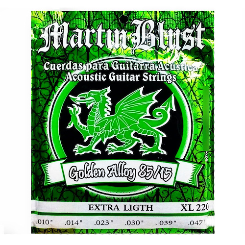 Encordado Guitarra Acustica Extra Light  85/15 MARTIN BLUST XL-220