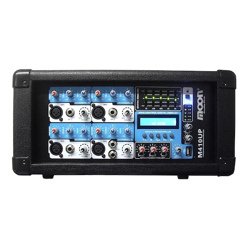 Mixer 4 Canales  Potenciada 200w (4 Ohms) Bluetooth MOON M410UP