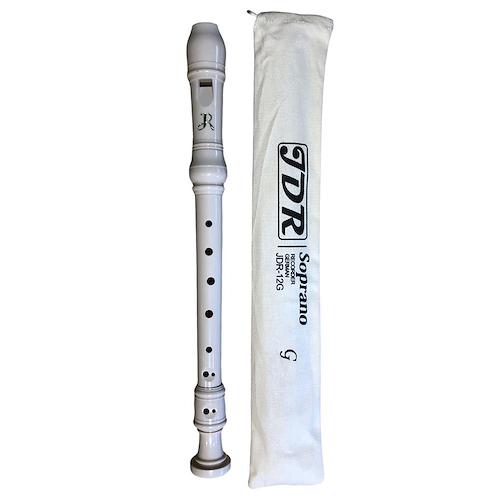 Flauta Dulce Soprano Escolar Blanca Tipo Yamaha PARQUER JDR-12G