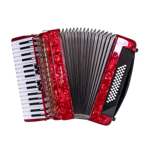 Acordeon 48 Bajos 34 Teclas Rojo (Dtoe *10) PARQUER SJ2011RD