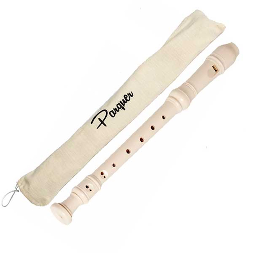 Flauta Dulce Soprano Color Blanco PARQUER PFLU