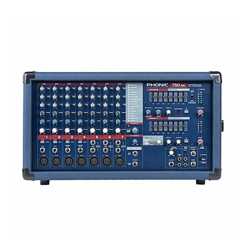 Mixer Potenciada 7 Canales 500W Bt PHONIC POWER750RW