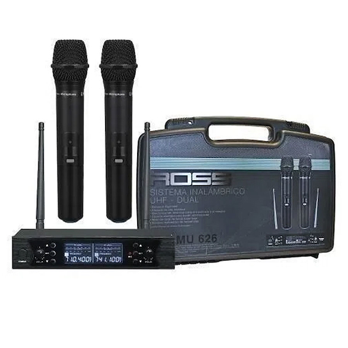 Micrófono Inalambrico Set De 2 Micrófonos De Mano ROSS MU-626