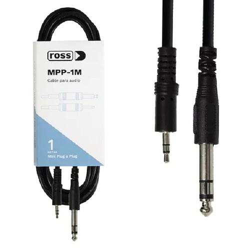 Cable Miniplug A Plug Stereo 1 M ROSS MPP-1M