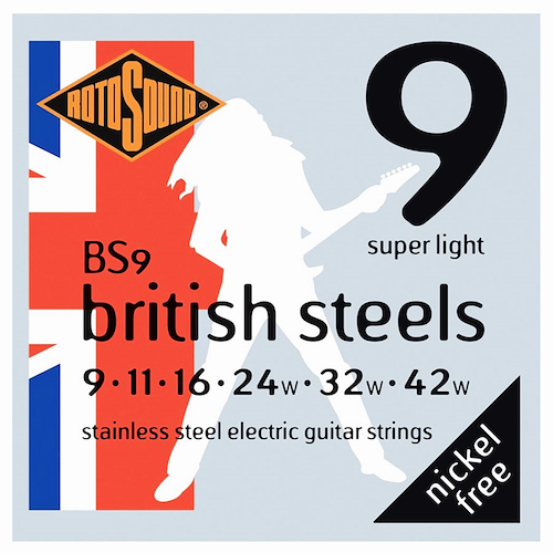 Encordado Guitarra Electrica British Steel ROTOSOUND BS 9