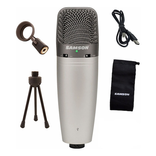 MICROFONO CONDENSER DE ESTUDIO USB MULTIPATRON SAMSON C03UC