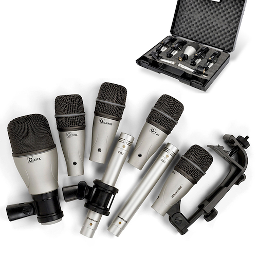 MICROFONO BATERIA (KIT 7 MICS) 3 TOM, 1 SNARE, 1 DRUM, 2 CO2 SAMSON KIT 7