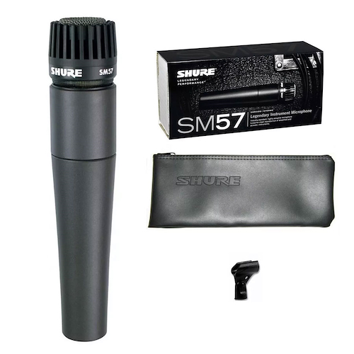MICROFONO DINAMICO CARDIOIDE DE MANO PIPETA SHURE SM 57-LC