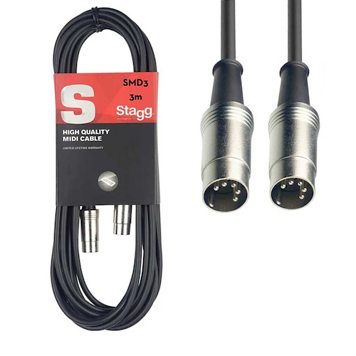Cable Midi 5 pines de 3 m STAGG SMD3