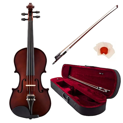 Violin 4/4 Tapa Pino Macizo, Fondo Maple, Microafinadores Me STRADELLA MV-141144