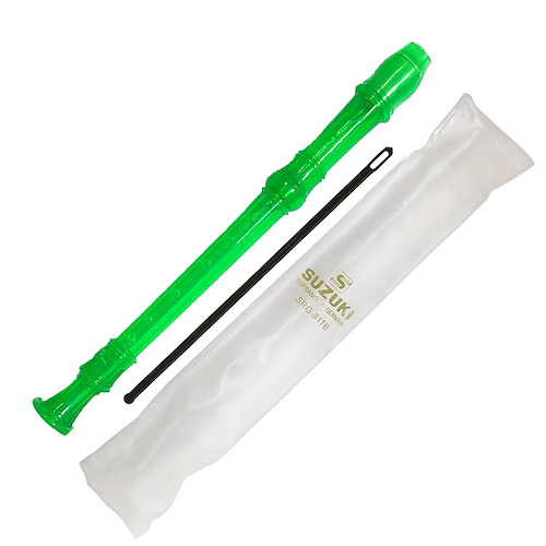 Flauta Dulce Soprano Color Verde SUZUKI SRG81-TG