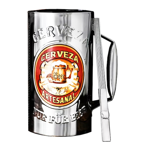 Vaso Guira Metálico Cerveza Artesanal En Caja VASO GUIRA PRO CUSTOM