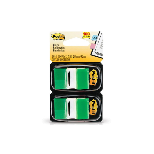 Post-it Banderitas 25,4mm x 43,2 Verde - Pack x 2 x 50 unid ONIX - $ 7.900