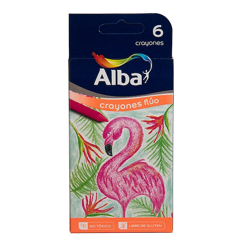 CRAYONES FLUO SET X 6 ALBA - $ 2.900