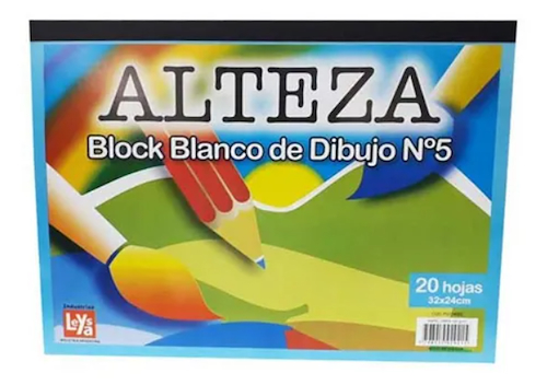 BLOCK DE DIBUJO ALTEZA N°5 X 20 Hjs - BLANCO ASAMBLEA BLANCO