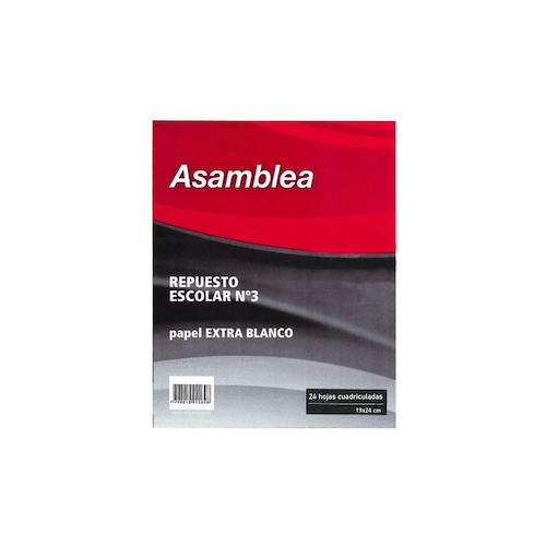 REPUESTO N°3 ASAMBLEA 24 HOJAS - $ 1.900