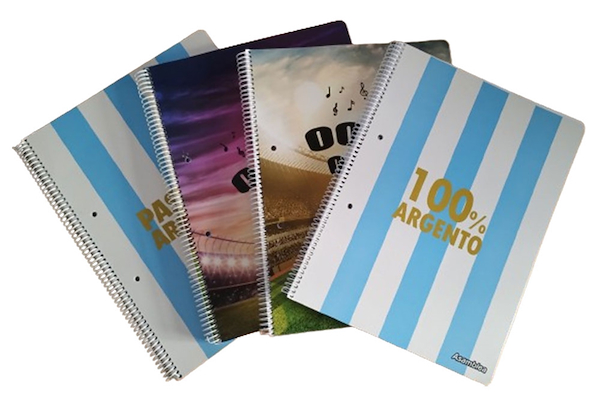 CUADERNO A4 T/FLEXIBLE ESPIRAL  80 Hjs RAYADO ASAMBLEA ARGENTINA