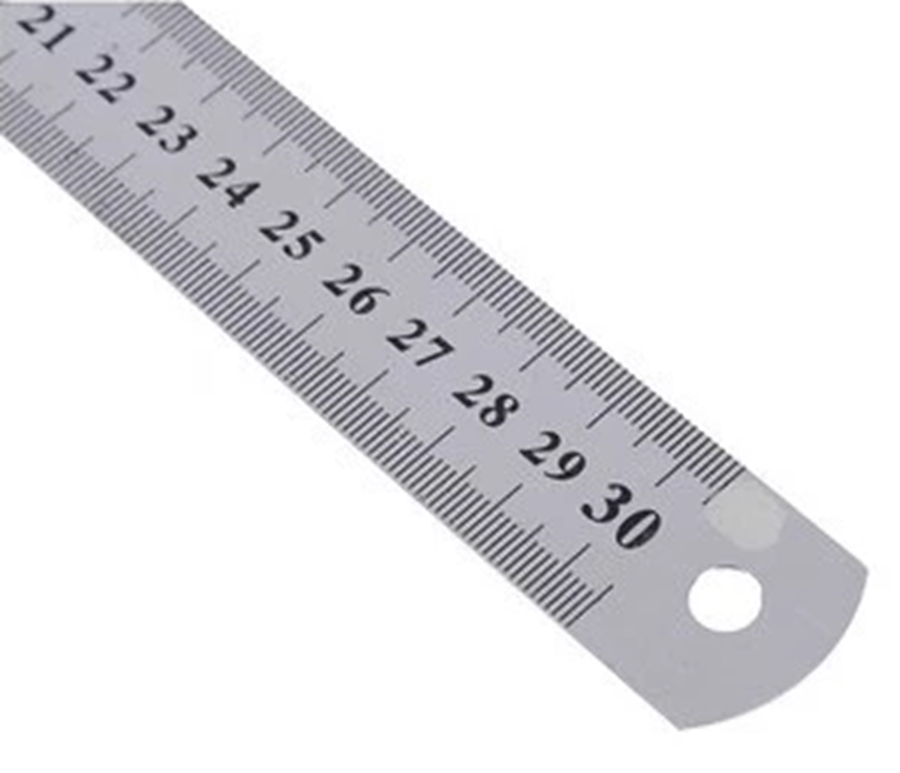 REGLA METALICA x30cm ACERO INOXIDABLE ASB - $ 3.500