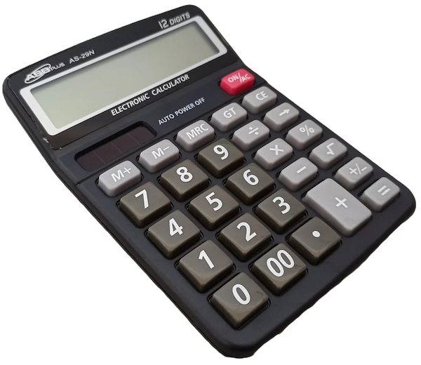 CALCULADORA MEDIANA AS-29N NEGRA 12DIG.15,8X11,6X3,7 ASB