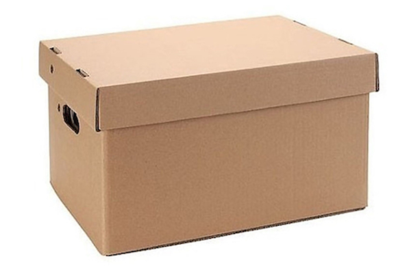 CAJA DE ARCHIVO BANK (NATURAL PESADA) 42x33x25 TAPA Y BASE AVIOS AMERICANA