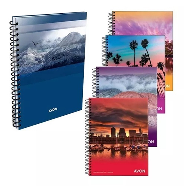 CUADERNO A4 X 84 Hjs ESPIRAL AVON Cuadriculado