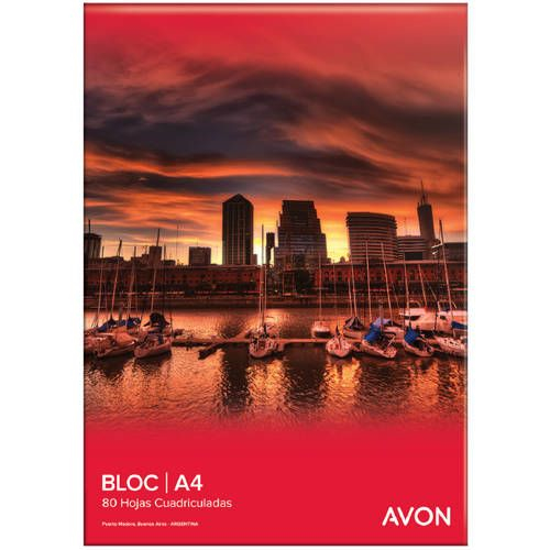 BLOCK A4 X 80 Hjs - CUADRICULADO AVON - $ 5.300