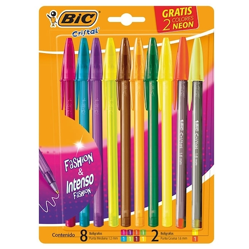 Set Bolígrafos Bic Fashion Color 4 Unidades