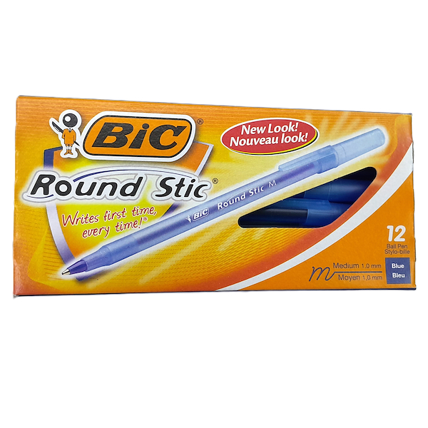 BOLIGRAFO ROUND STIC CAJA X 12 Unidades BIC AZUL