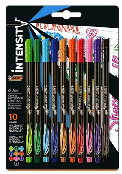 MARCADOR PERMANENTE INTENSITY  BLISTER X 10 BIC PUNTA FINA - 9309315