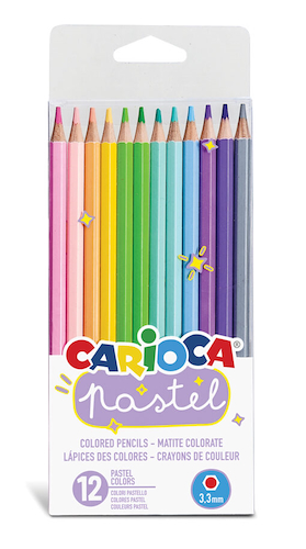 LAPICES COLOR PASTEL - SET X 12 CARIOCA - $ 7.900
