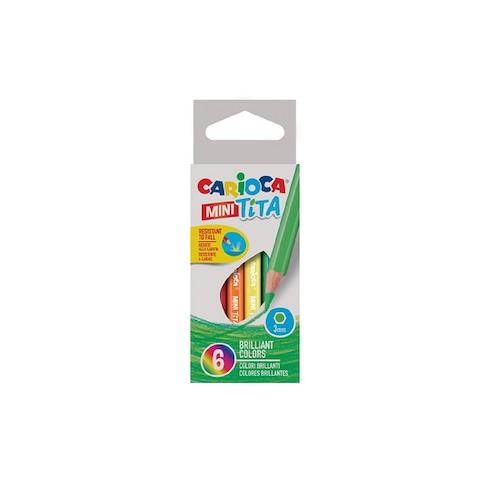 LAPICES MINI TITA COLORES X 6 CARIOCA - $ 1.600
