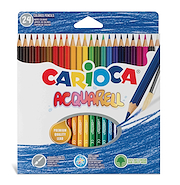 LAPICES ACUARELABLES CAJA X 24 CARIOCA
