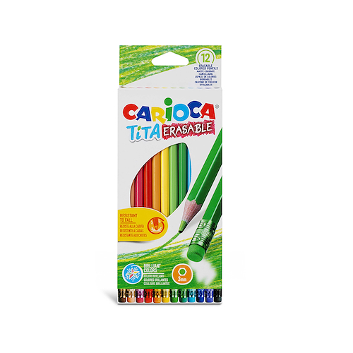 LAPICES TITA BORRABLES COLORES X 12 CARIOCA - $ 6.900