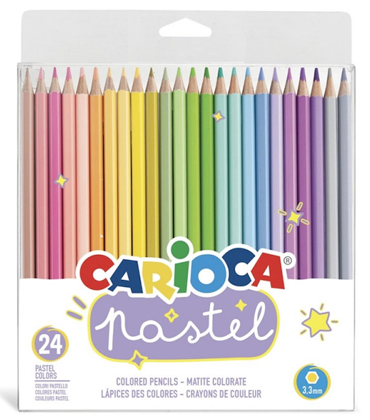 LAPICES COLOR PASTEL - SET X 24 CARIOCA