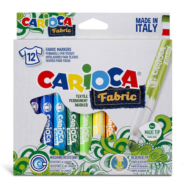 MARCADORES FABRIC SET X 12 - TEXTIL CARIOCA