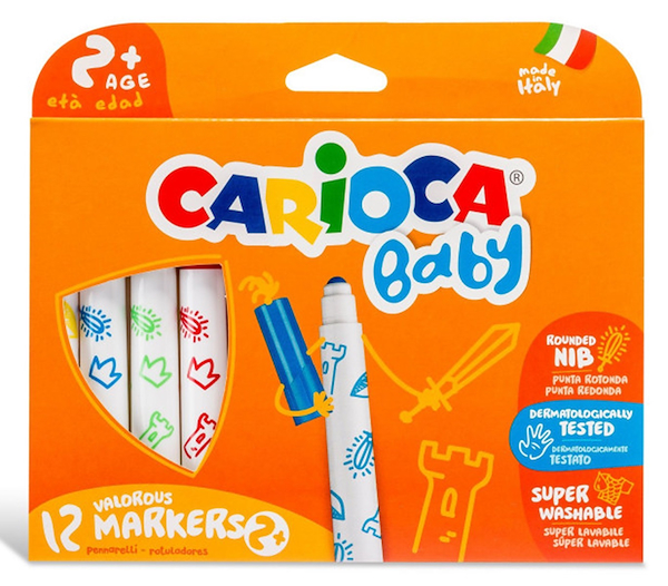 MARCADORES BABY LAVABLE - SET X 12 CARIOCA