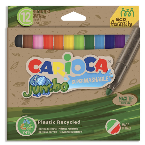 MARCADOR JUMBO X 12 ECOFAMILY CARIOCA