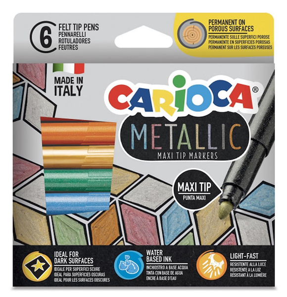 MARCADORES SET X 6 - MAXI METALLIC CARIOCA