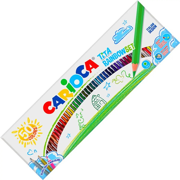LAPICES COLOR TITA SET X 50 CARIOCA RAINBOW